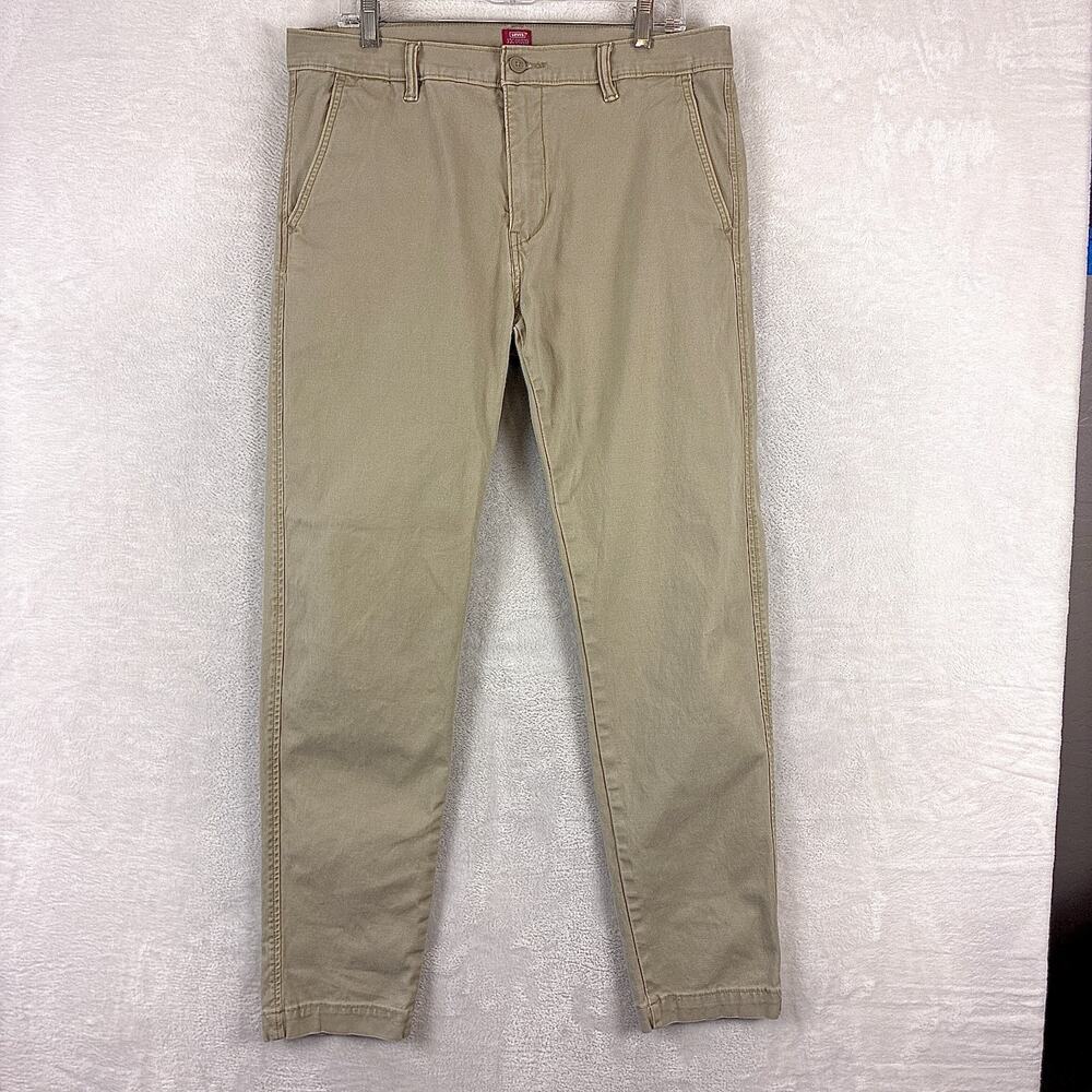 Levis XX Chino Pants Mens 34x34 (35x33) Beige Standard Taper Preppy Workwear